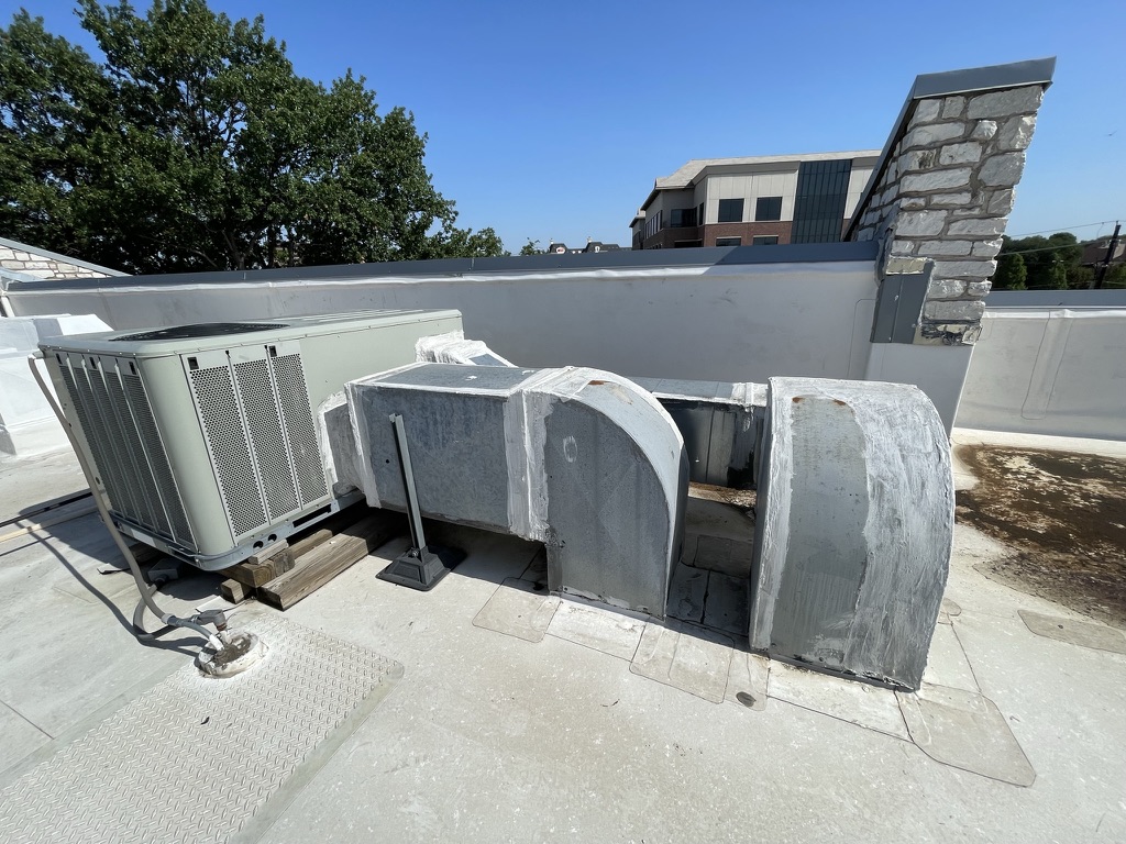 Nylon fabric embedded in silicone to bridge gaps on the mechanical plenums at T-Bank, North Dallas